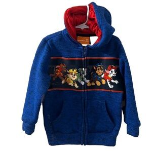 Nickelodean Paw Patrol Boys Hoodie Sweatshirt - Size 6 Zipper Blue